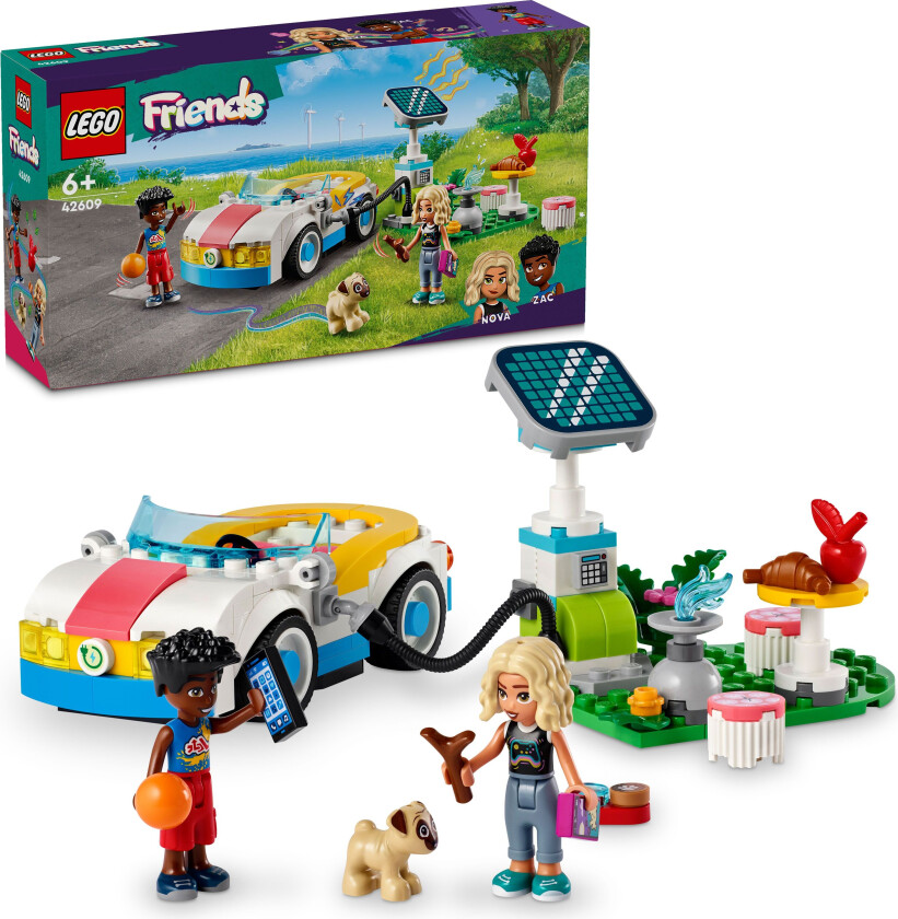 Lego Friends - Elbil Og Ladestasjon 42609