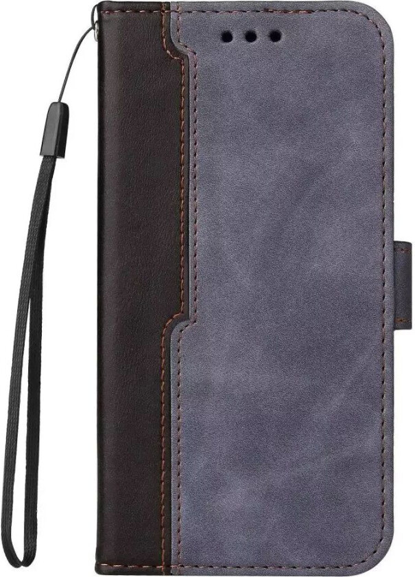 Samsung Galaxy M52 (5G) Tofarget Skinndeksel med Lommebok - Grå / Svart