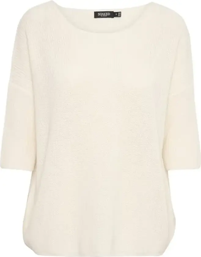 Dame, Strikkevarer, Beige, XL