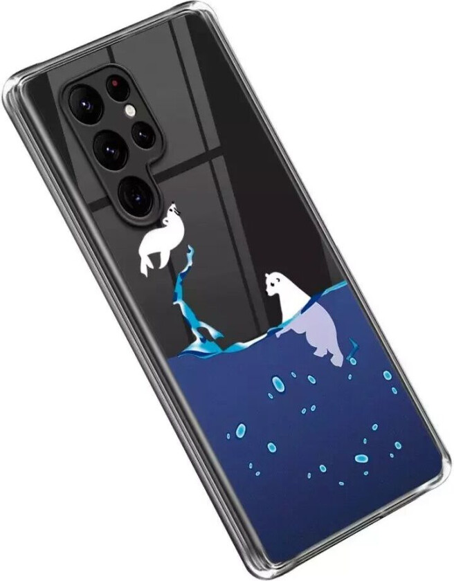 Samsung Galaxy S23 Ultra Fleksibelt Deksel i TPU-plast - Isbjørn og Segl