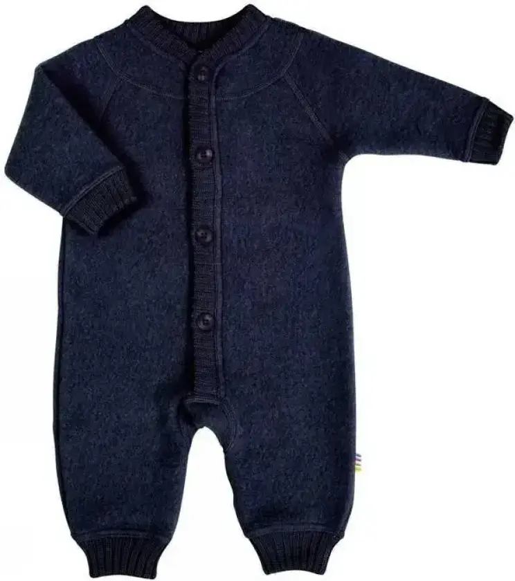 Mørkeblå heldress i Softull med knapper | Joha | Baby | Mørk blå | størrelse 80 | 100% Soft Ull til