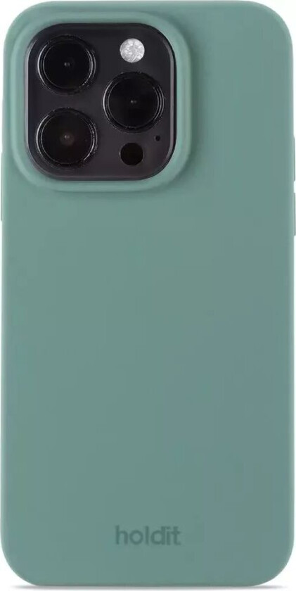 Holdit iPhone 14 Pro Soft Touch Silikon Deksel - Moss Green