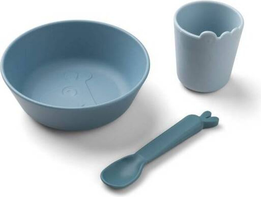 Done By Deer Kiddish First Meal Set, Blå