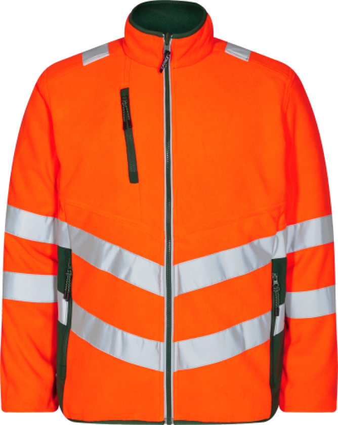 Engel Safety fleecejakke 1192 High-Vis orange/grøn kl.2 str. L