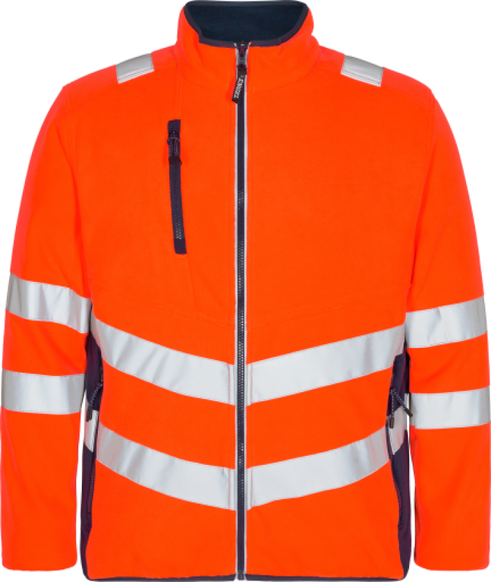 Engel Safety fleecejakke 1192 High-Vis orange/blå kl.2 str. 6XL