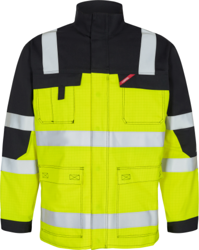 JAKKE 1235-820 GUL/SORT 6XL