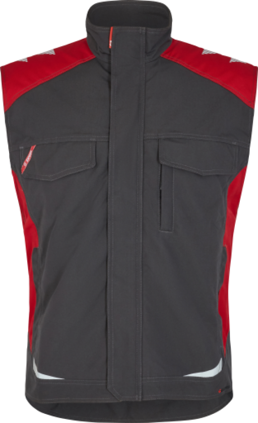 VEST 5810-254 GRÅ/RØD 6XL