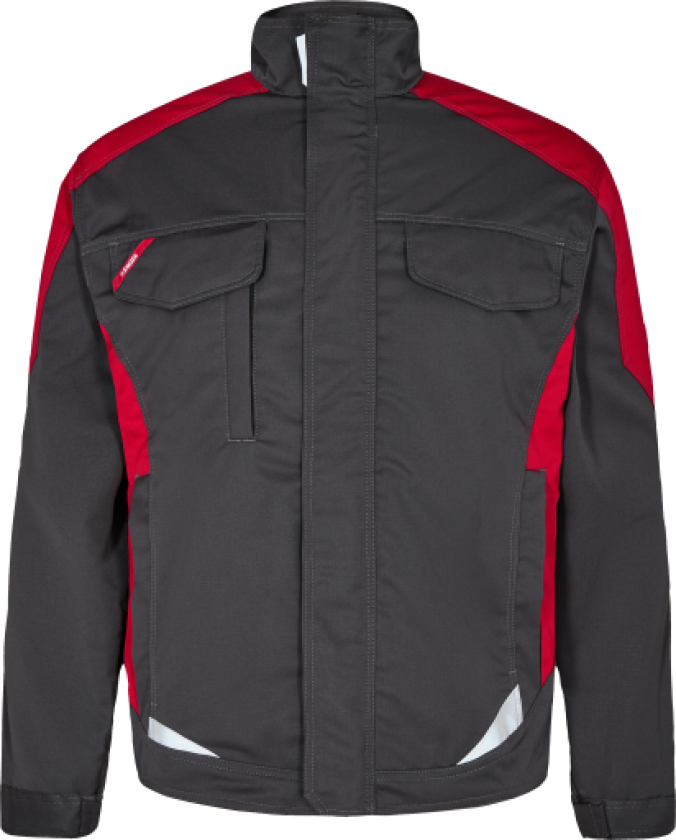 JAKKE 1290-880 GRÅ/RØD 4XL