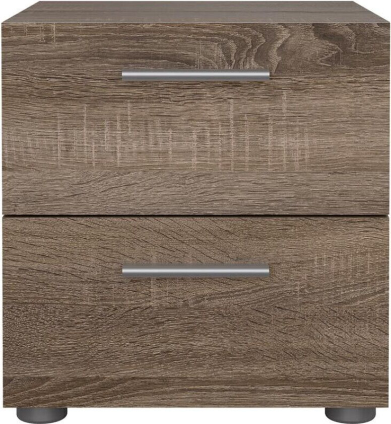 Petra nattbord 2 skuffer trøffel farget.