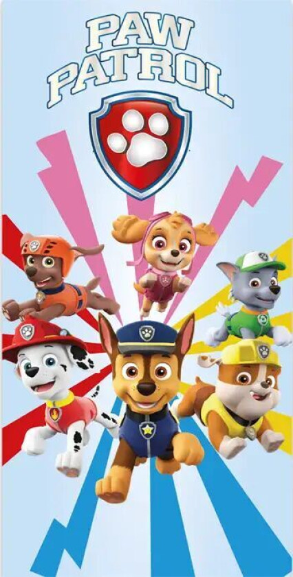Badehåndkle - 70x140 cm - Paw patrol - Super team - Mykt barnehåndkle