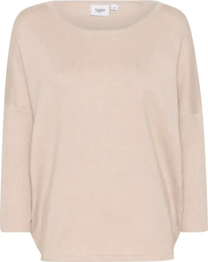 Dame, Strikkevarer, Beige, S