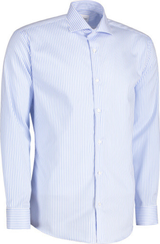 skjorte S70, modern fit, strygefri, lys blå, str. S