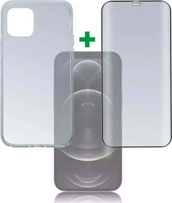 4smarts iPhone 12 Pro Max 4smarts 360⁰ Protection Set Premium Edition (Deksel + Skjermbeskytter)
