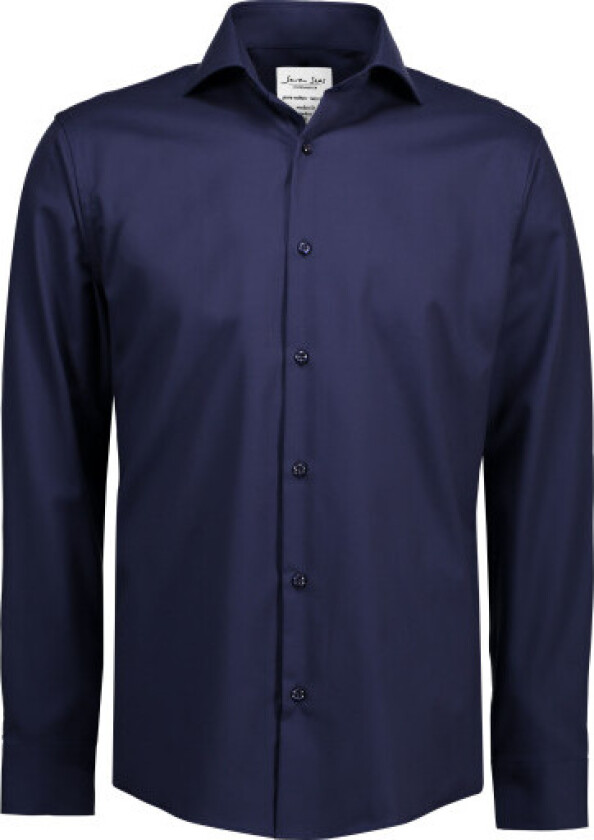 skjorte SS8, modern fit, strygefri, navy, str. S