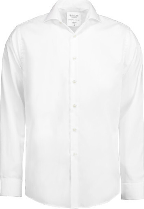skjorte SS8, modern fit, strygefri, hvid, str. S