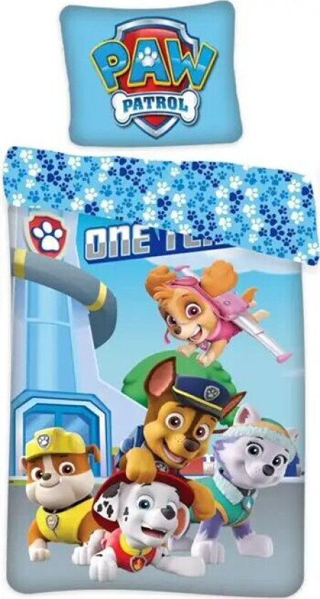 Paw Patrol sengetøy - 140x200 cm - Lysende sengesett - 100% bomull