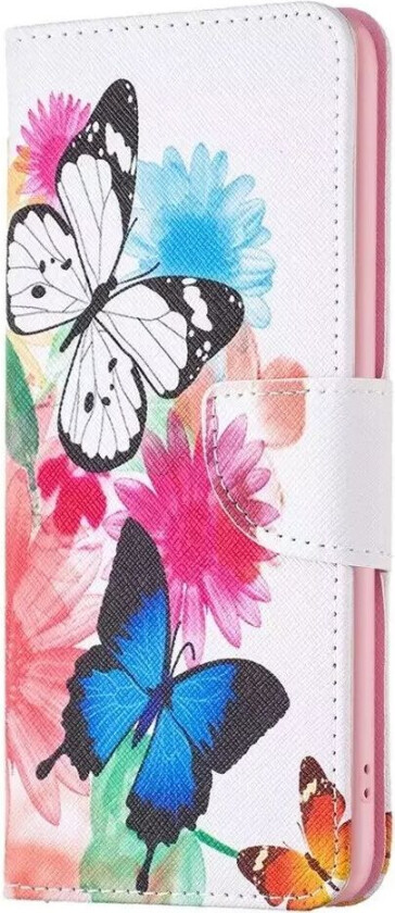 iPhone 14 Pro Max Flip Deksel i Kunstskinn med Lommebok - Sommerfugle