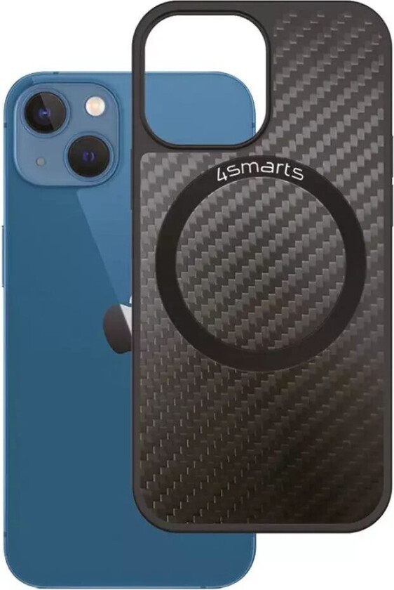 4smarts iPhone 14 Plus 4Smarts Carbon Deksel m. UltiMag - MagSafe Kompatibel - Svart