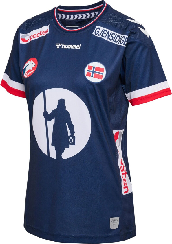 NHF 22 Womans Away Jersey S/S Jr, håndballtrøye junior Marine