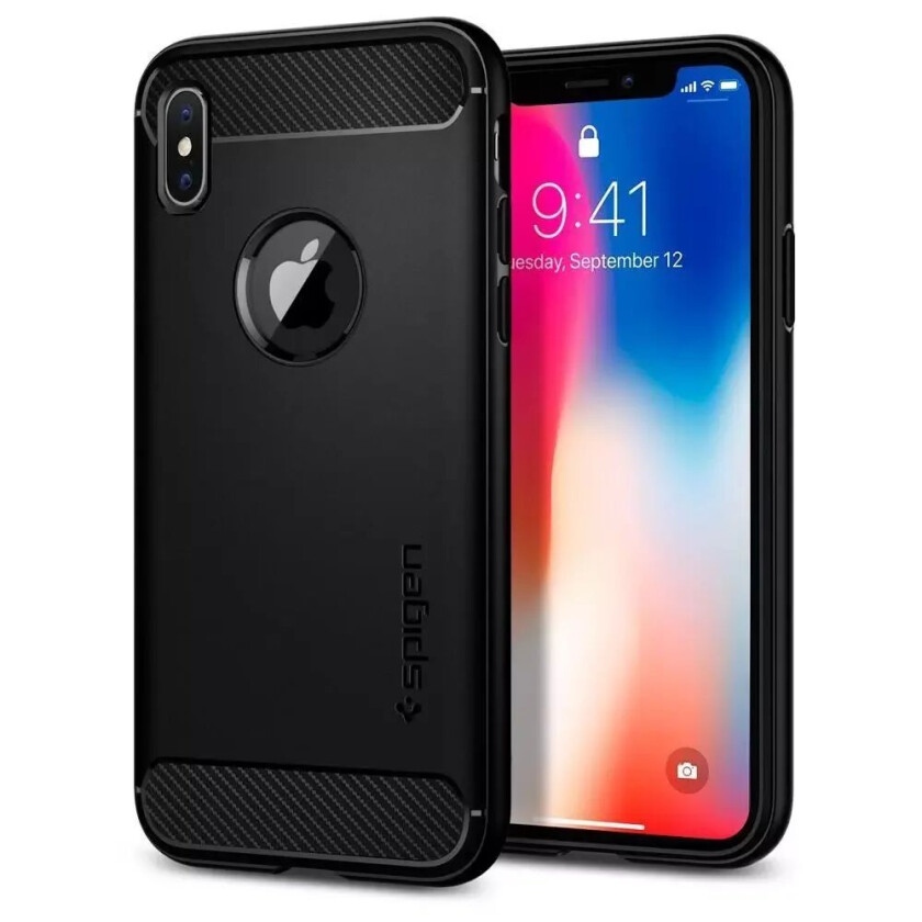 iPhone X / Xs Rugged Armor Deksel Svart