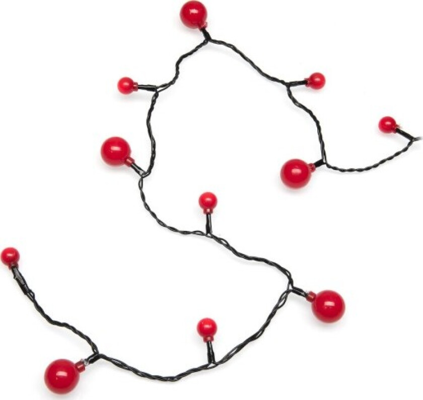 Cherry lyslenke utendørs, rød