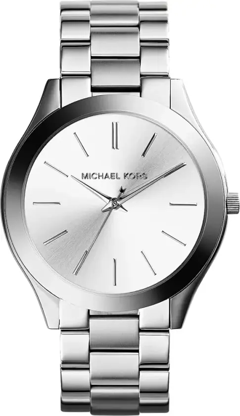 Dameklokke MK3178 Slim Runway Sølvfarget/Stål Ø42 mm