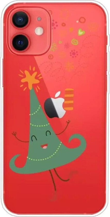 iPhone 12 Mini Fleksibelt Plast Jule Deksel - Dansende Juletre