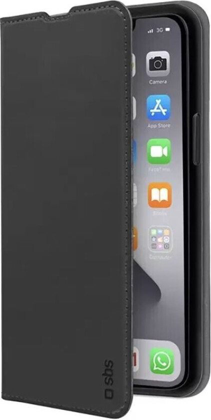 iPhone 13 Book Wallet Lite Flip Deksel med Magnetfunksjon - Svart