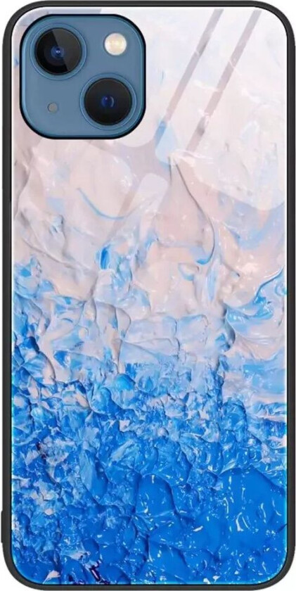 iPhone 14 Plus Deksel m. Glassbakside - Marmor Mønster