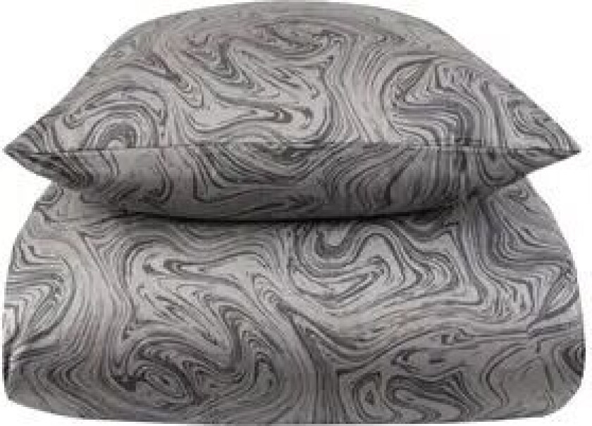 Sateng sengesett - 100% Bomullssateng - Marble dark grey - 150x210 cm