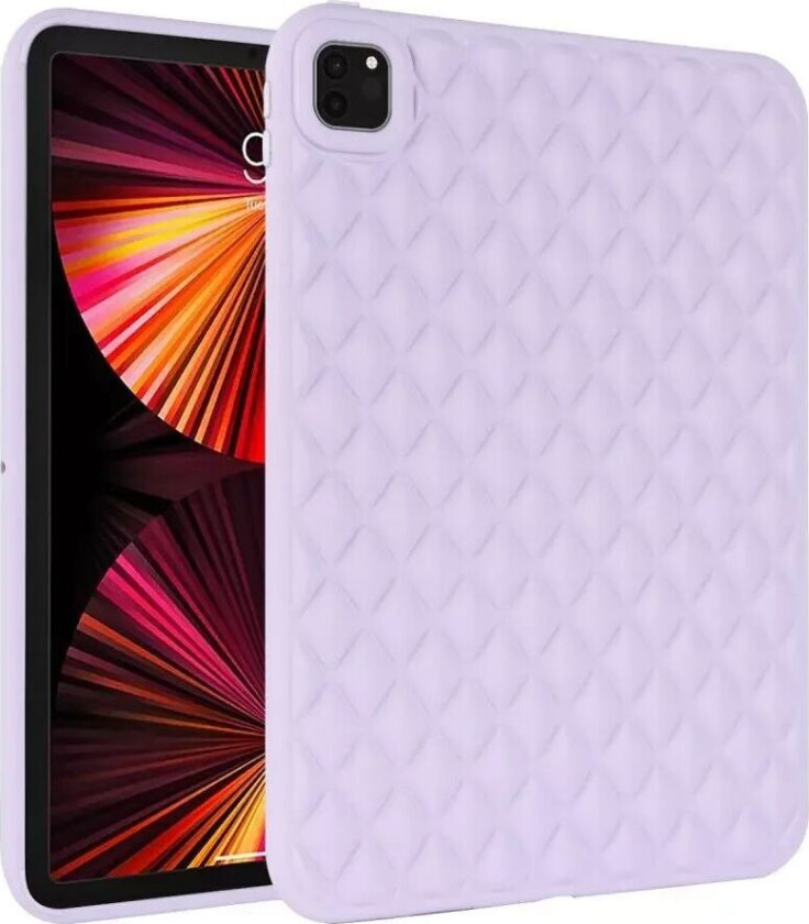 iPad Pro 11" ( 2022 / 2021 / 2020) Fleksibelt Plast Deksel - Rhombe Design - Lilla