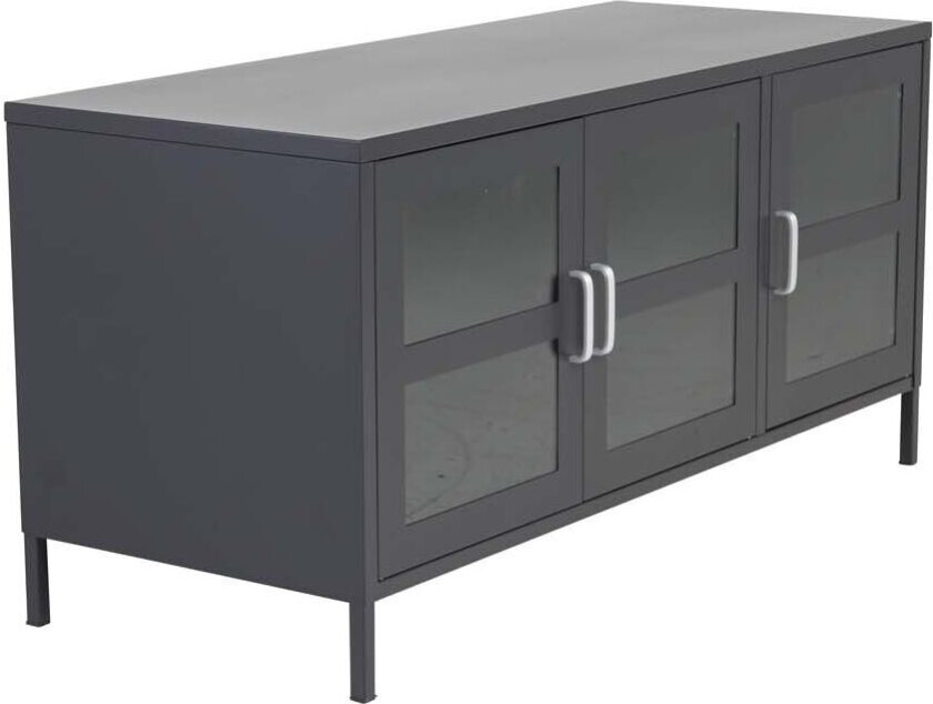 Acero TV-bord 3 glassdører svart.