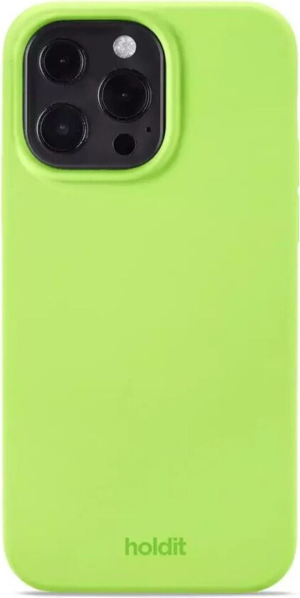 Holdit iPhone 13 Pro Soft Touch Silikon Deksel - Acid Green