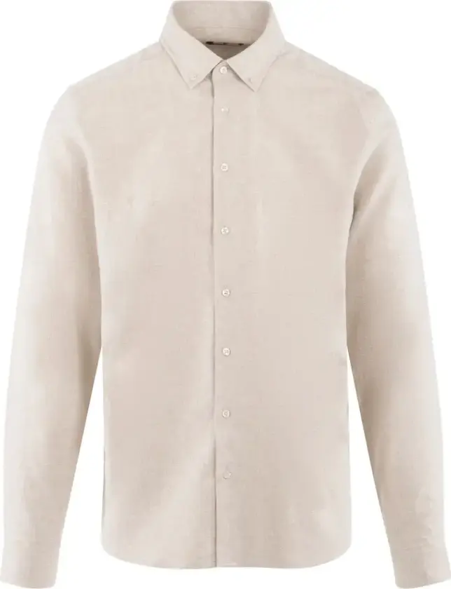 Albin Shirt Light Sand S Brushed twill shirt