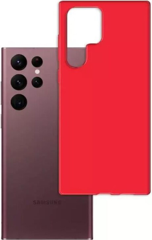 3MK Samsung Galaxy S23 Ultra 3mk TPU Bakdeksel - Rød