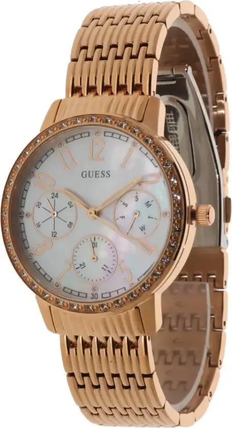 Dameklokke W1086L2 Lattice Hvit/Rose-gulltonet stål Ø38 mm
