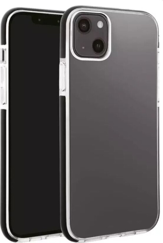 iPhone 13 Rock Solid Bakdeksel - Gjennomsiktig & Svart
