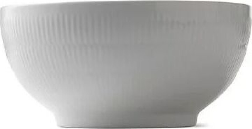 White Fluted bolle Diameter 24 cm