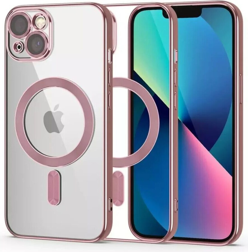 Tech-Protect iPhone 13 Tech-Protect MagShine Deksel - MagSafe Kompatibel - Gjennomsiktig / Rose Gold
