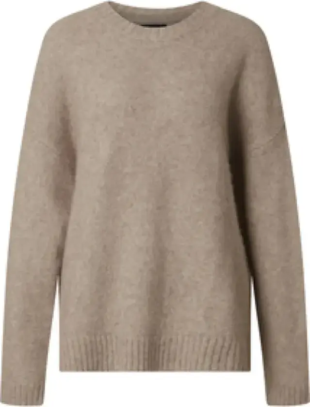 Dame, Strikkevarer, Beige, S