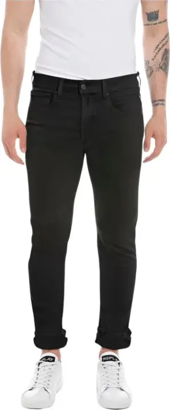 Herre, Jeans, Svart, W34 L34