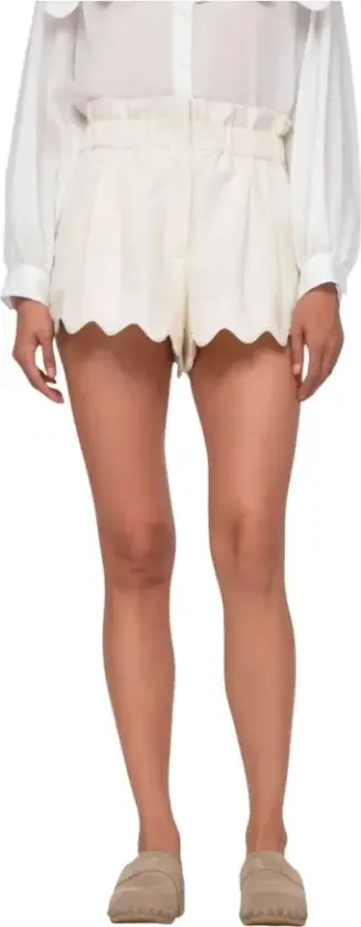 Dame, Shorts, Hvit, 4XS