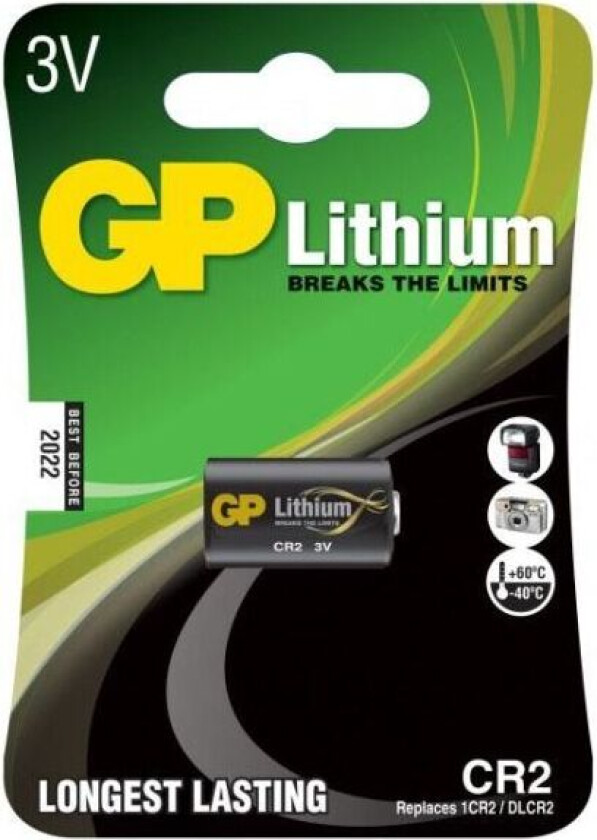 GP Litiumbatteri, CR2, 1-pack