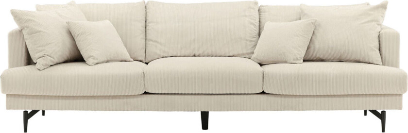 Bilde av Sofia sofa 3 seter fløyel beige.