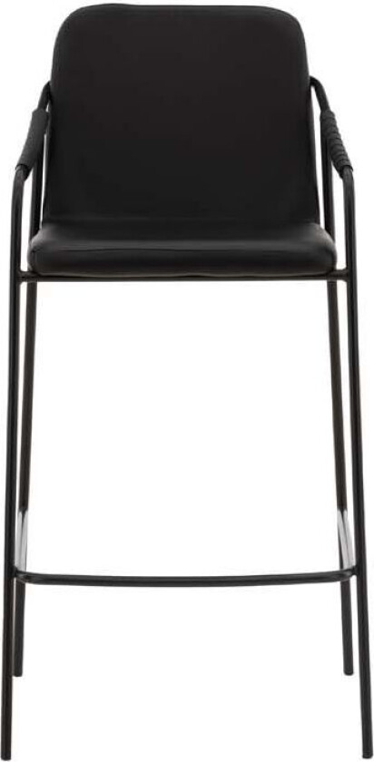 Tvist barstol med armlener PU kunstskinn svart.