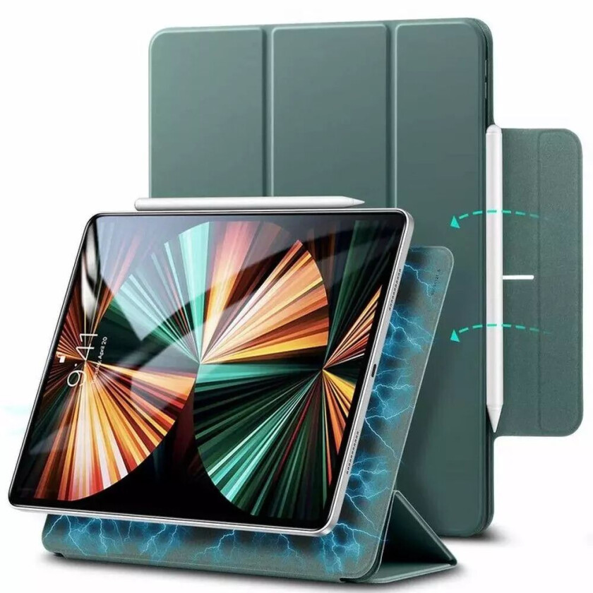 iPad Pro 11" (2022 / 2021 / 2020 / 2018) Rebound Deksel Med Apple Pencil Holder - Forest Green
