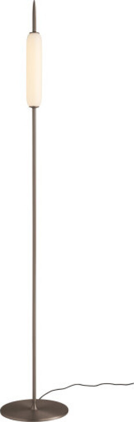 Dunhammer gulvlampe, mørk messing