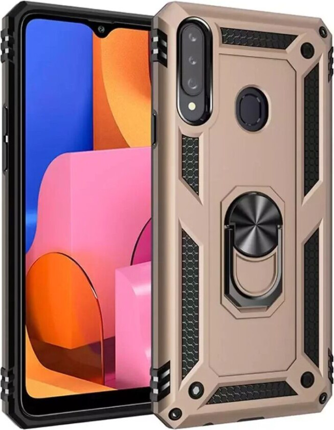 Samsung Galaxy A20s Håndverkerdeksel med Magnetisk Stativfunksjon - Gull