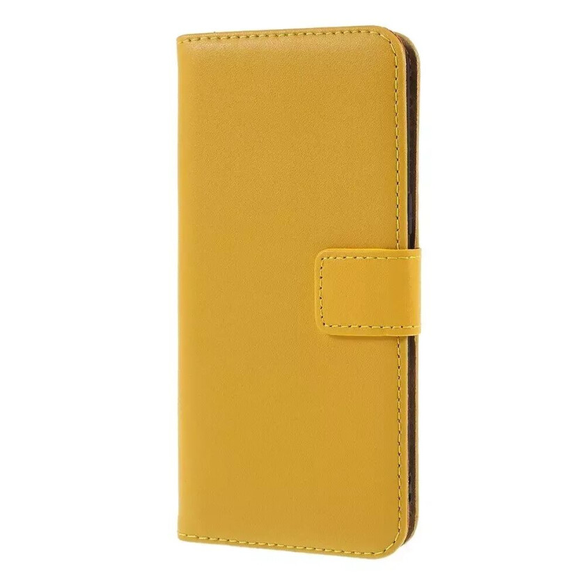 Samsung Galaxy S8 Glanset Kunstskinn Deksel med Lommebok - Gul