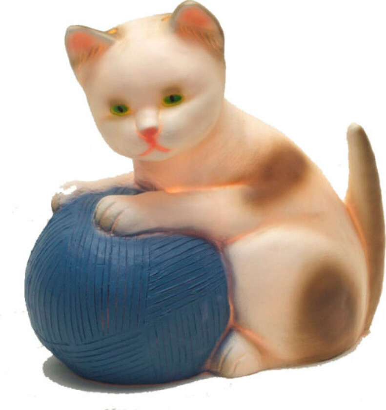 Kat barnelampe, blått garnnøste